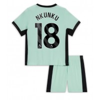 Camiseta Chelsea Christopher Nkunku #18 Tercera Equipación Replica 2023-24 para niños mangas cortas (+ Pantalones cortos)